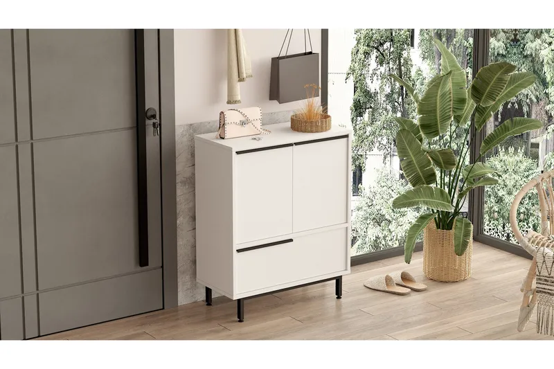 Liyakat Skoskab 74,8 cm, Hvid