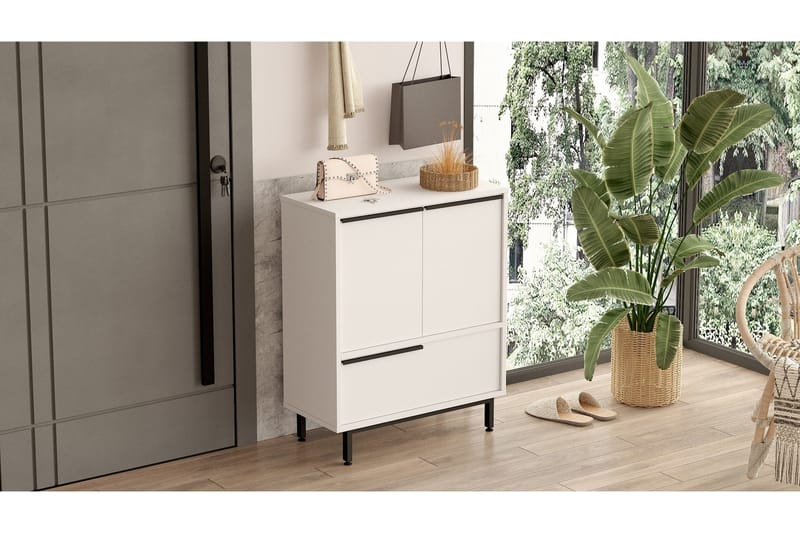 Liyakat Skoskab 74,8 cm, Hvid