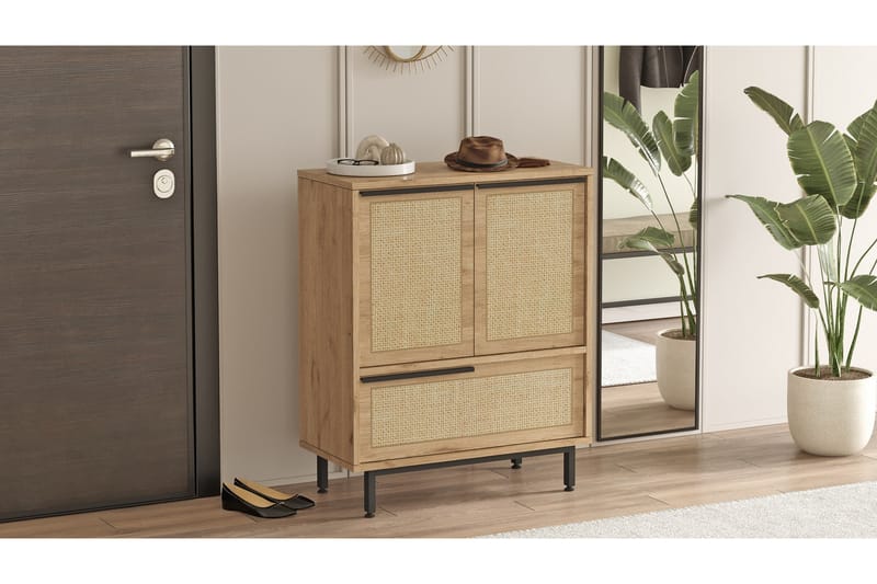 Liyakat Skoskab 74,8 cm - Oak - Opbevaring - Skoopbevaring - Skoskab