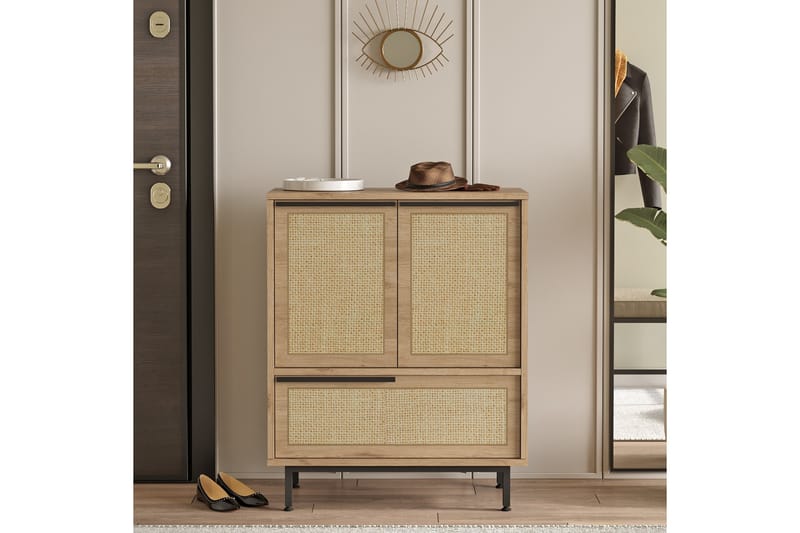 Liyakat Skoskab 74,8 cm - Oak - Opbevaring - Skoopbevaring - Skoskab