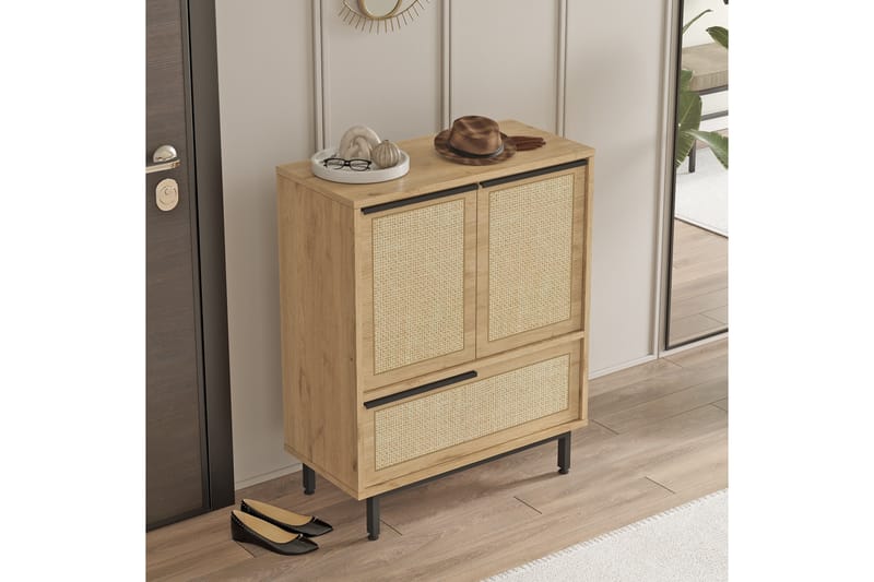 Liyakat Skoskab 74,8 cm - Oak - Opbevaring - Skoopbevaring - Skoskab