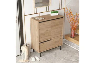 Liyakat Skoskab 74,8 cm - Valnød finér - Opbevaring - Skoopbevaring