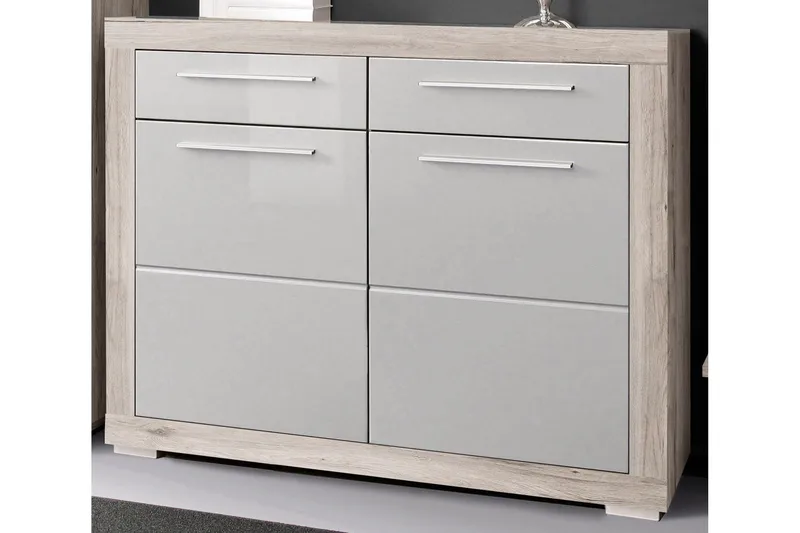 Luovaure Skoskab 119 cm - Brun/Hvid - Opbevaring - Skoopbevaring - Skoskab