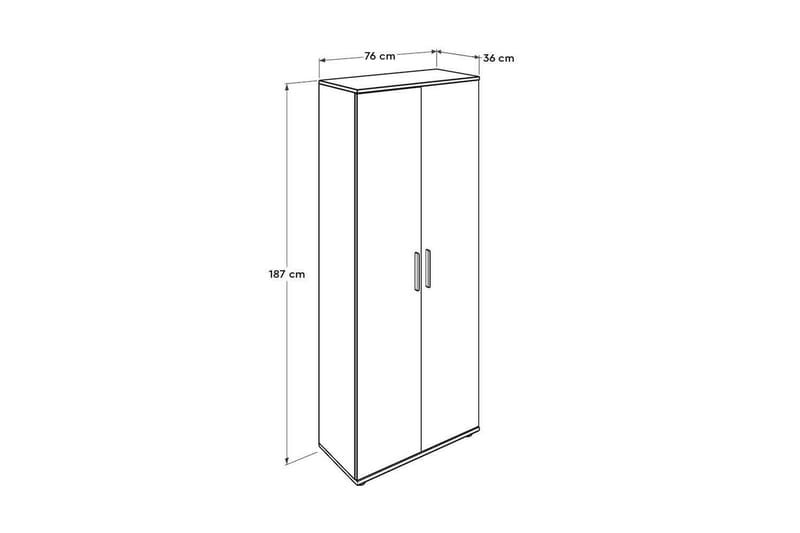 Mayazizi Skoskab 76 cm - Lysebrun - Opbevaring - Skoopbevaring - Skoskab