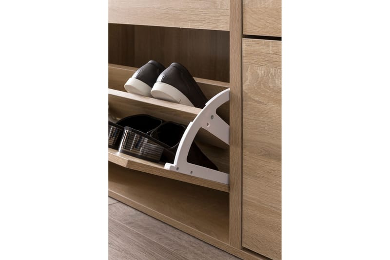 Metia skoskab 120x24 cm - Træ / natur - Opbevaring - Skoopbevaring - Skoskab