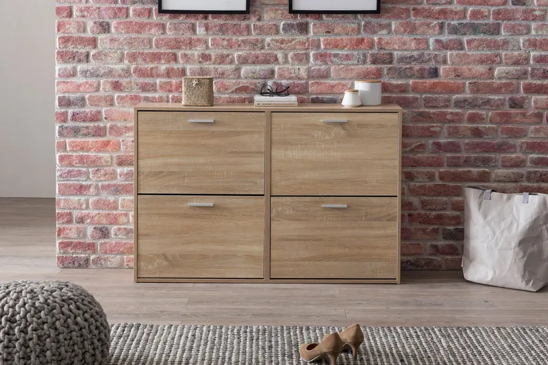 Metia skoskab 120x24 cm - Træ / natur - Opbevaring - Skoopbevaring - Skoskab