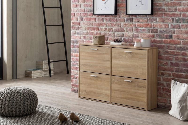 Metia skoskab 120x24 cm - Træ / natur - Opbevaring - Skoopbevaring - Skoskab