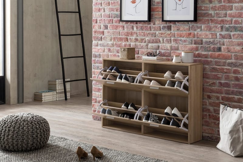 Metia skoskab 120x24 cm - Træ / natur - Opbevaring - Skoopbevaring - Skoskab