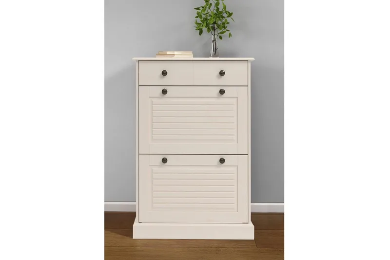 Mille Skoskab 75x105 cm - Hvid - Opbevaring - Skoopbevaring - Skoskab