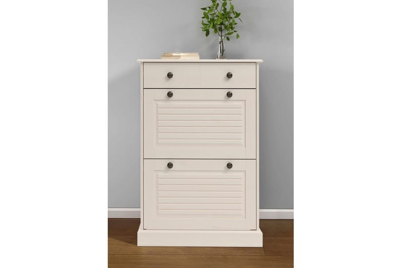Mille Skoskab 75x105 cm - Hvid - Opbevaring - Skoopbevaring