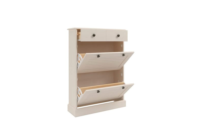 Mille Skoskab 75x105 cm - Hvid - Opbevaring - Skoopbevaring