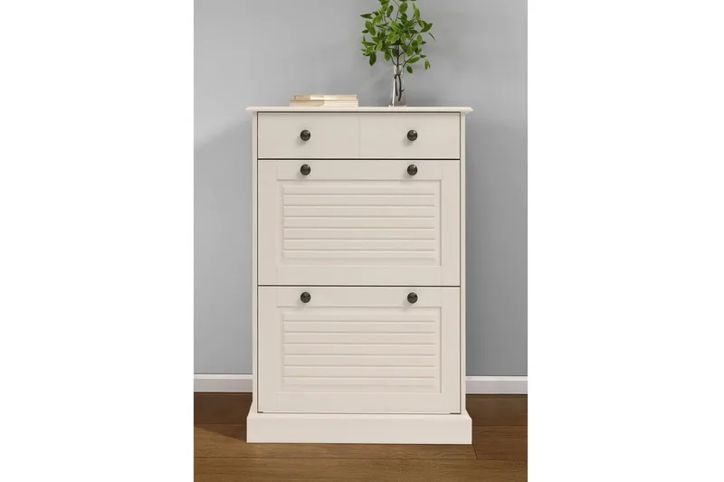 Mille Skoskab 75x105 cm - Hvid - Opbevaring - Skoopbevaring - Skoskab