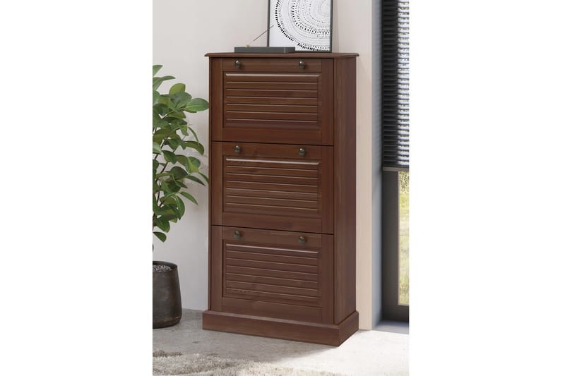 Mille Skoskab 75x130 cm - Brun - Opbevaring - Skoopbevaring - Skoskab