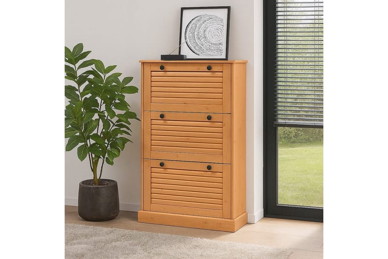 Mille Skoskab 75x130 cm - Brun - Opbevaring - Skoopbevaring - Skoskab