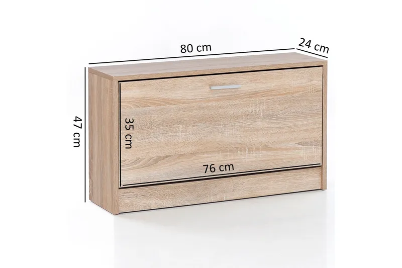 Mosbarger Skohylde 80x24 cm - Træ / natur - Opbevaring - Skoopbevaring