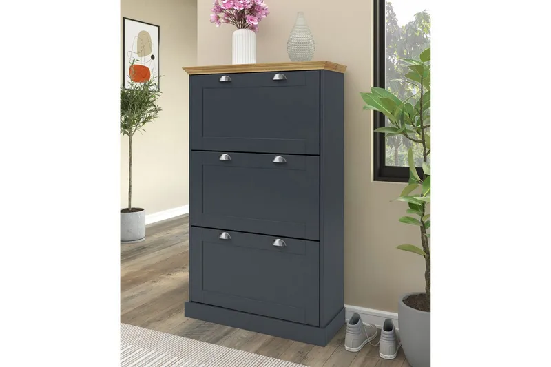 Motala Skoskab 80x132 cm - Grå - Opbevaring - Skoopbevaring