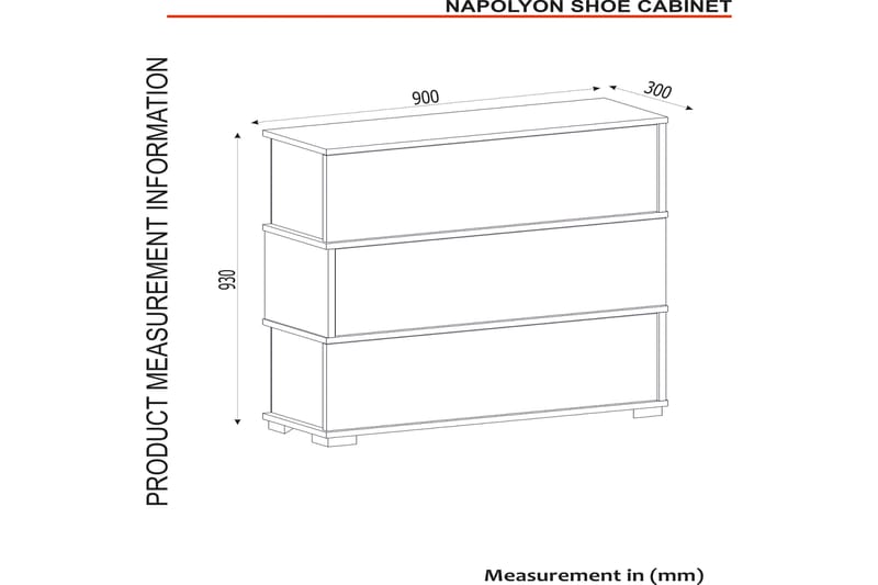 Napolada Skoskåp 90 cm - Beige/Sandsten - Opbevaring - Skoopbevaring - Skoskab
