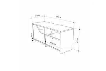 Nexus Skoskab 105 cm - Grå/Hvid - Opbevaring - Skoopbevaring