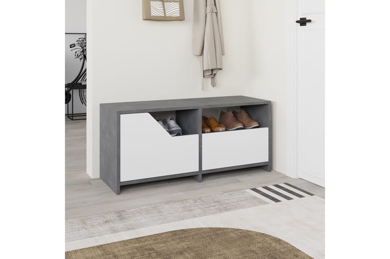 Nexus Skoskab 105 cm - Grå/Hvid - Opbevaring - Skoopbevaring