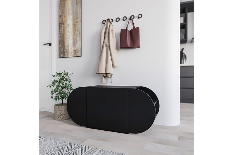 Pozy Skoskab 110 cm - Sort - Opbevaring - Skoopbevaring - Skoskab