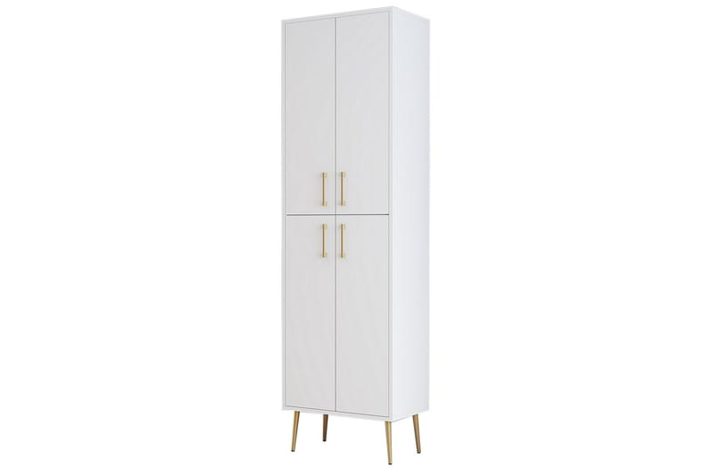 Retzow Skoskab 60 cm - Guld/Hvid - Opbevaring - Skoopbevaring