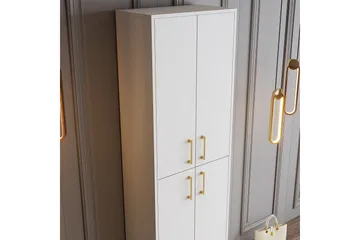 Retzow Skoskab 60 cm - Guld/Hvid - Opbevaring - Skoopbevaring