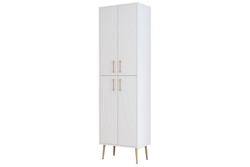 Retzow Skoskab 60 cm - Guld/Hvid - Opbevaring - Skoopbevaring - Skoskab