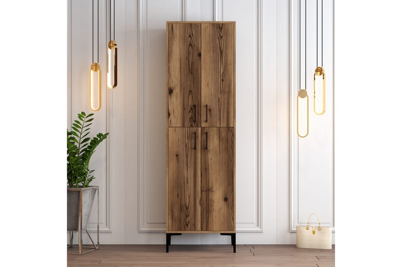 Retzow Skoskab 60x35 cm - Mørkebrun - Opbevaring - Skoopbevaring - Skoskab