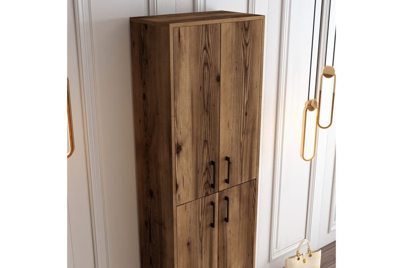 Retzow Skoskab 60x35 cm - Mørkebrun - Opbevaring - Skoopbevaring - Skoskab