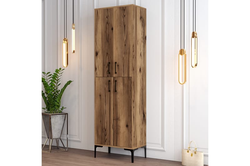 Retzow Skoskab 60x35 cm - Mørkebrun - Opbevaring - Skoopbevaring