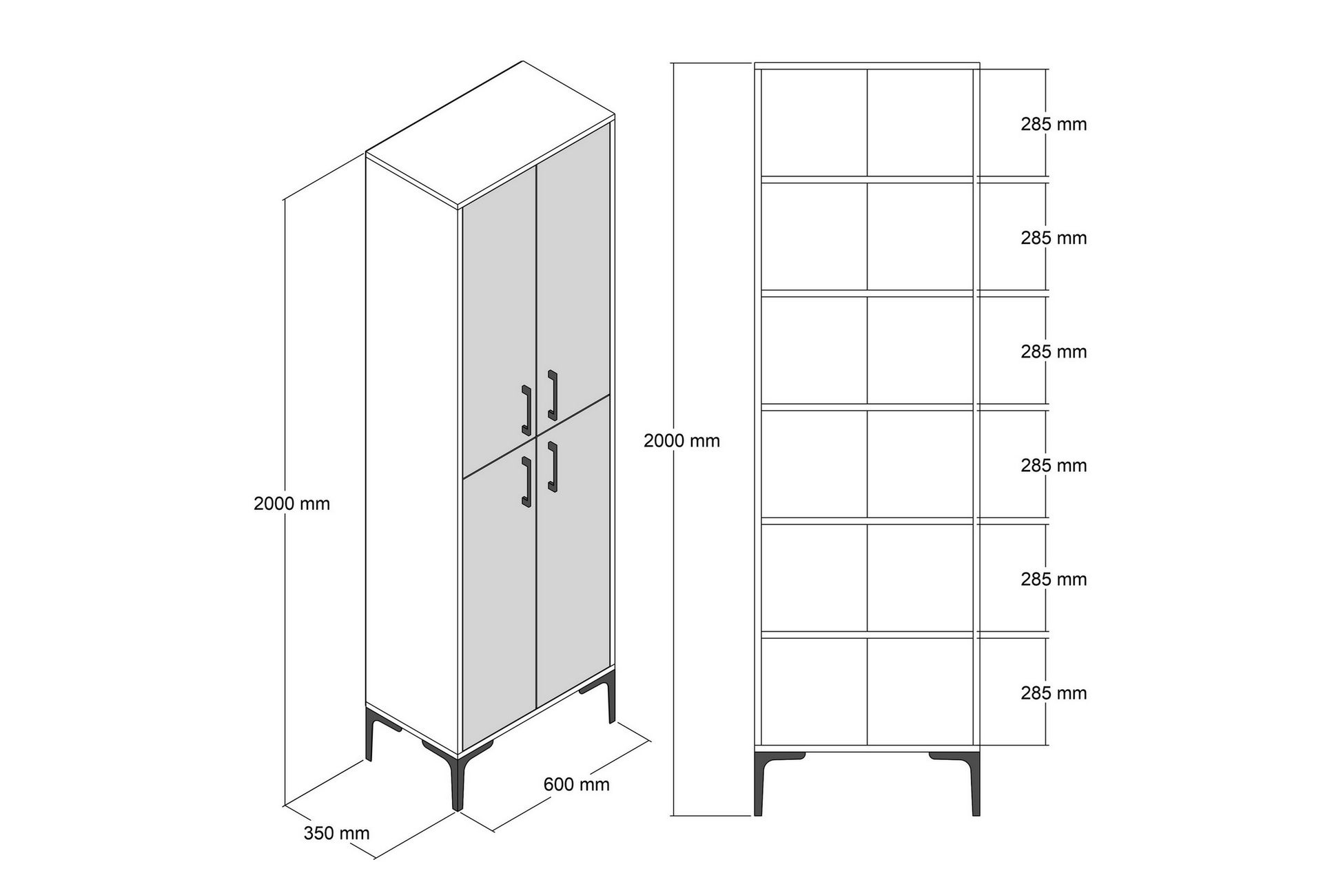 Retzow Skoskab 60x35 cm - Mørkebrun/Hvid - Opbevaring - Skoopbevaring - Skoskab