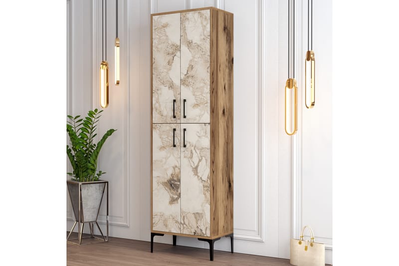 Retzow Skoskab 60x35 cm - Mørkebrun/Hvid - Opbevaring - Skoopbevaring - Skoskab