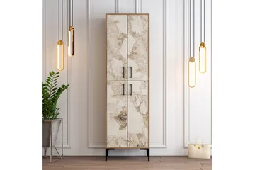 Retzow Skoskab 60x35 cm - Mørkebrun/Hvid - Opbevaring - Skoopbevaring