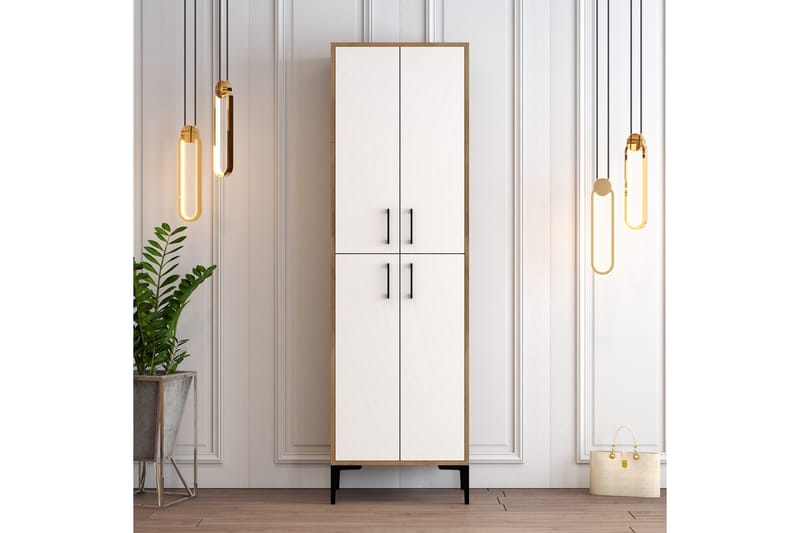 Retzow Skoskab 60x35 cm - Mørkebrun/Hvid - Opbevaring - Skoopbevaring