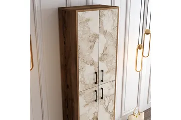 Retzow Skoskab 60x35 cm - Mørkebrun/Hvid - Opbevaring - Skoopbevaring