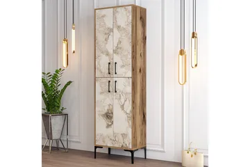 Retzow Skoskab 60x35 cm - Mørkebrun/Hvid - Opbevaring - Skoopbevaring