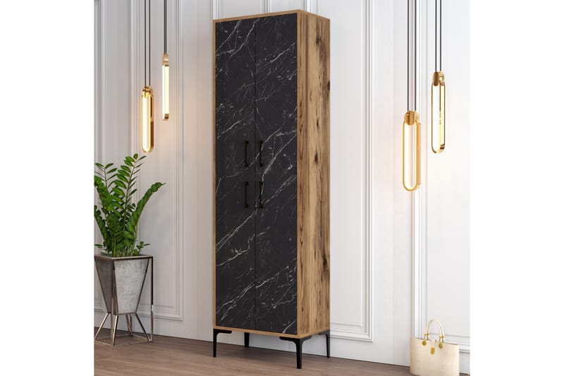 Retzow Skoskab 60x35 cm - Mørkebrun/Sort - Opbevaring - Skoopbevaring - Skoskab