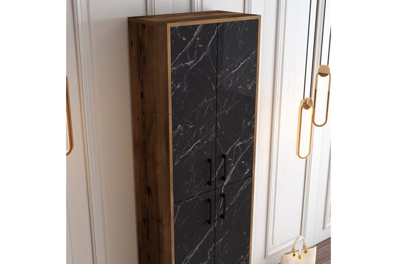 Retzow Skoskab 60x35 cm - Mørkebrun/Sort - Opbevaring - Skoopbevaring - Skoskab