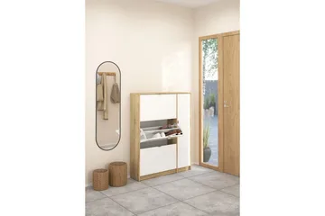 Rivornis Skoskab 98,8 cm - Natur - Opbevaring - Skoopbevaring