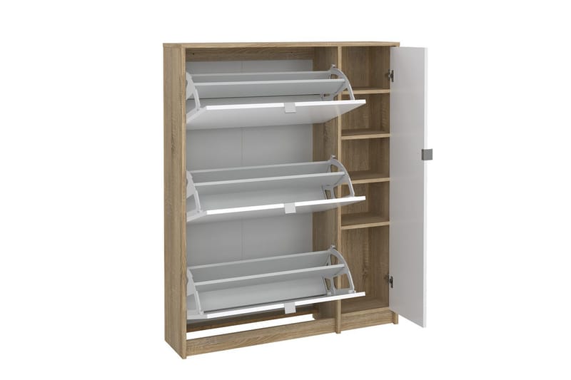 Rivornis Skoskab 98,8 cm - Natur - Opbevaring - Skoopbevaring - Skoskab