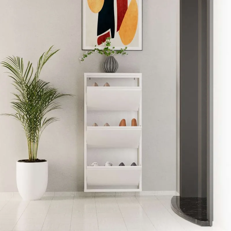 Rylanis skoskab 50x103 cm - Hvid - Opbevaring - Skoopbevaring