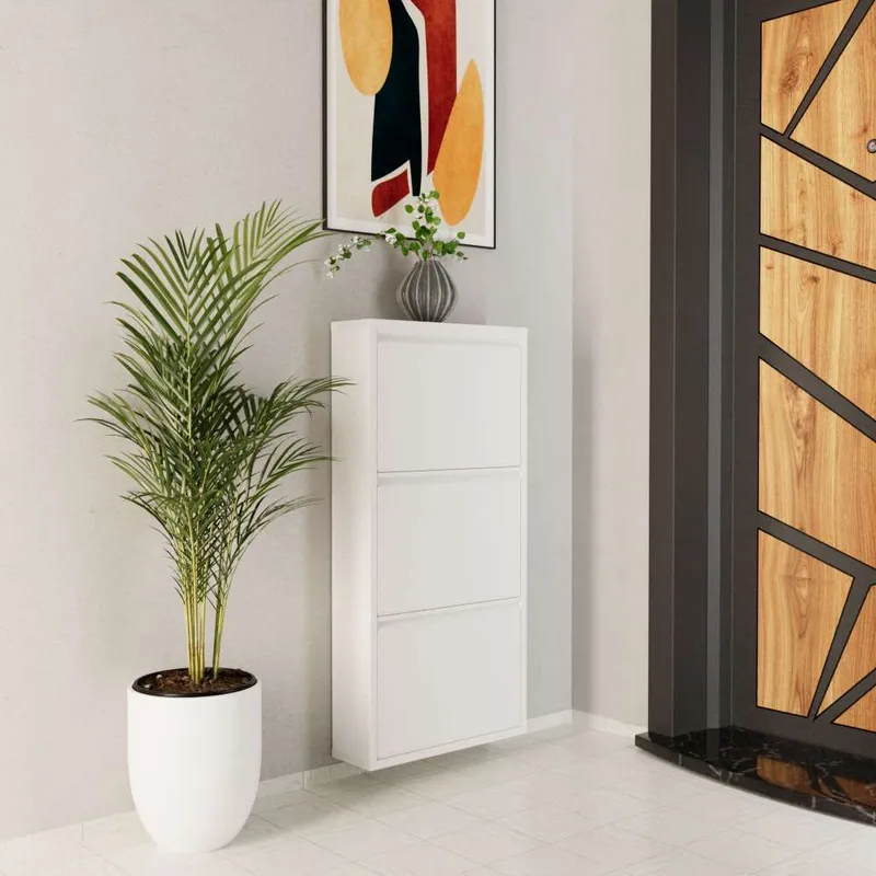 Rylanis skoskab 50x103 cm - Hvid - Opbevaring - Skoopbevaring
