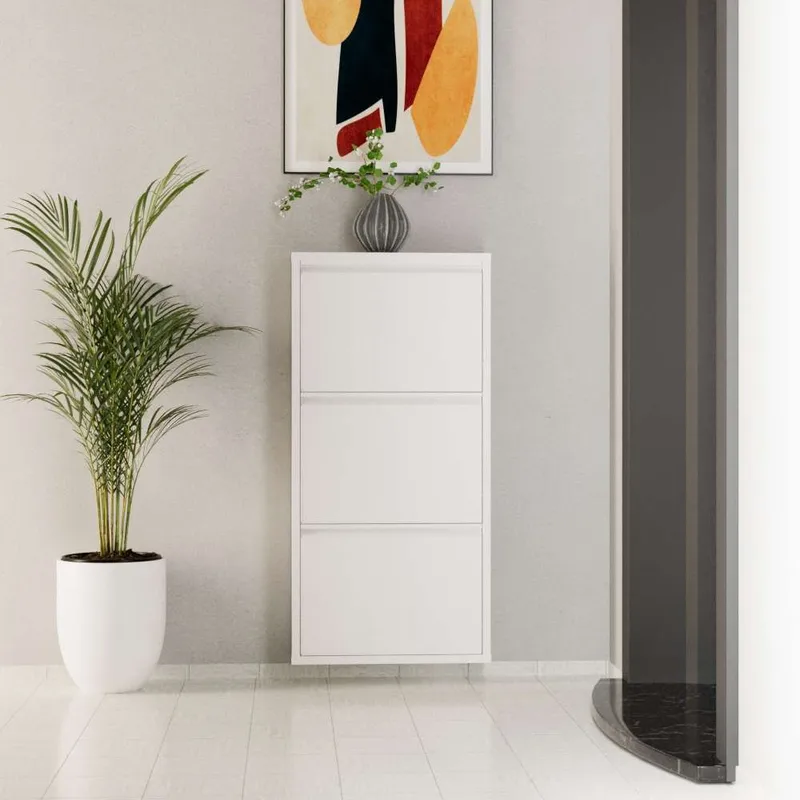 Rylanis skoskab 50x103 cm - Hvid - Opbevaring - Skoopbevaring