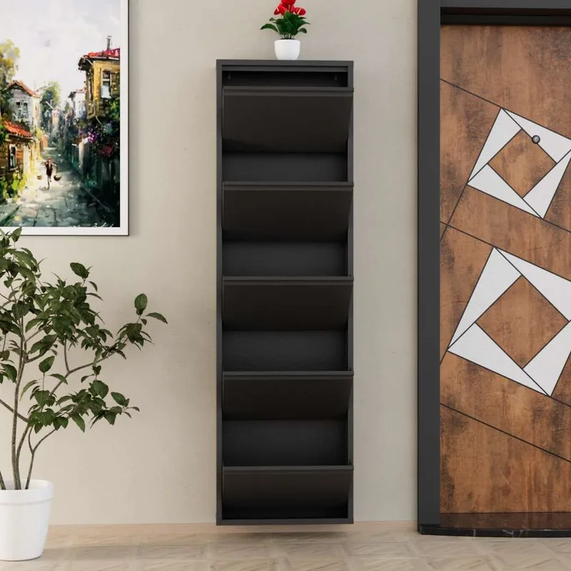Rylanis skoskab 50x169 cm - Antracit - Opbevaring - Skoopbevaring