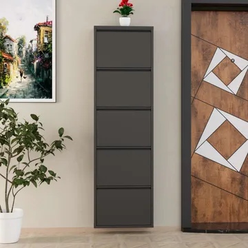 Rylanis skoskab 50x169 cm - Antracit - Opbevaring - Skoopbevaring