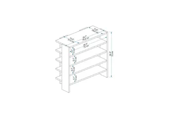 Sargel Skoskab 75,6 cm - Antracit - Opbevaring - Skoopbevaring