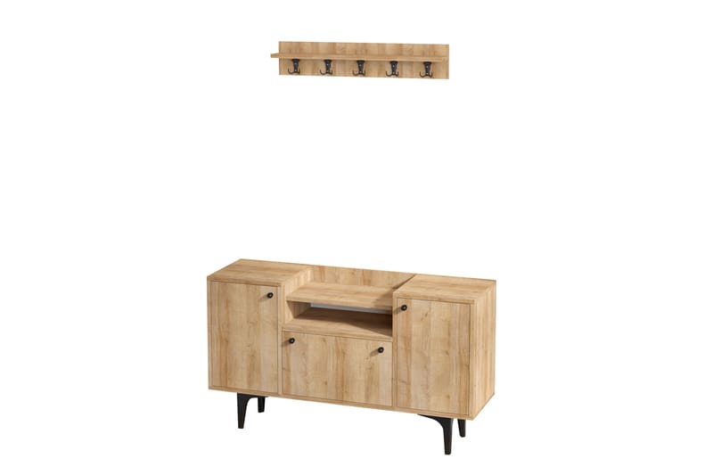 Selanik Skoskab 120x35 cm - Natur - Opbevaring - Skoopbevaring - Skoskab