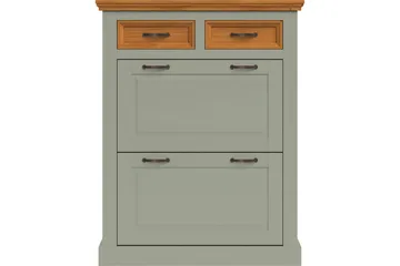 Selma Skoskab 90x115 cm - Grøn - Opbevaring - Skoopbevaring
