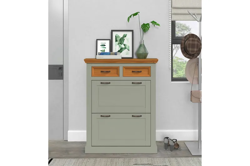 Selma Skoskab 90x115 cm - Grøn - Opbevaring - Skoopbevaring - Skoskab