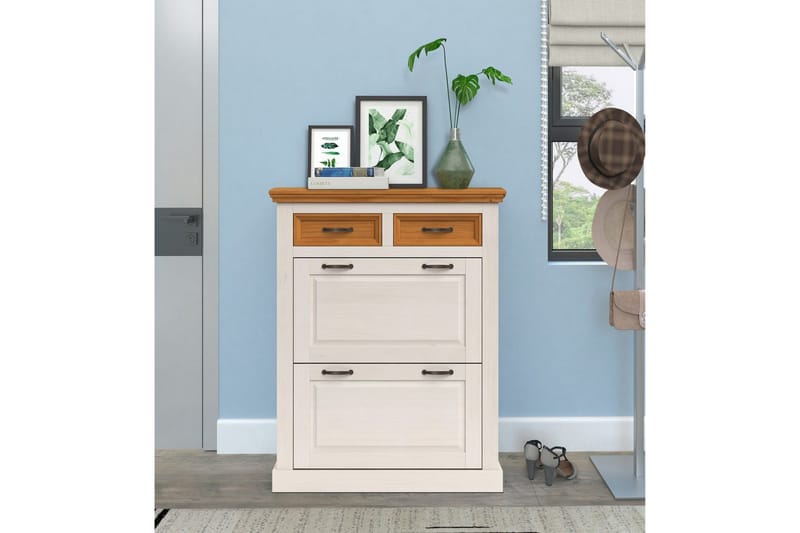 Selma Skoskab 90x115 cm - Hvid - Opbevaring - Skoopbevaring - Skoskab